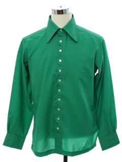 1960's Mens Mod Peacock Revolution Sport Shirt