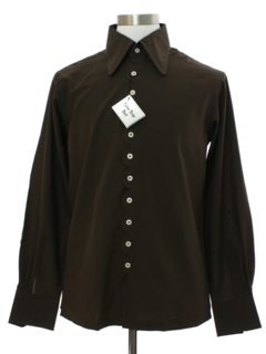 1960's Mens Mod Peacock Revolution Sport Shirt