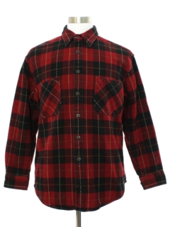 1990's Mens Heavy Cotton Lumberjack Plaid Flannel Shirt