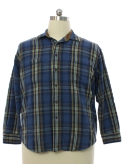 1990's Mens Heavy Cotton Flannel Shirt