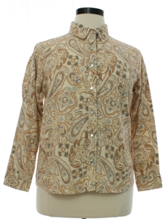 1980's Womens Paisley Flannel Shirt