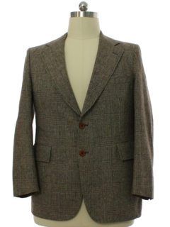 1970's Mens Wool Tweed Blazer Style Sport Coat Jacket