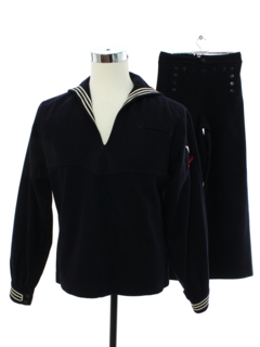 1970's Mens Wool Sailor Suit