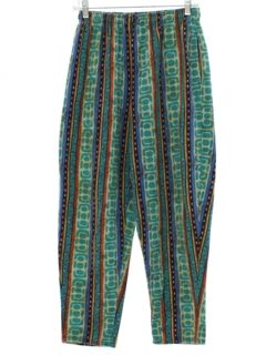 1980's Mens Totally 80s Baggy Print Pants