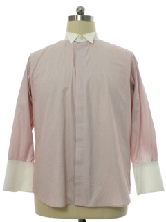 1980's Mens French Cuff Tuxedo Shirt