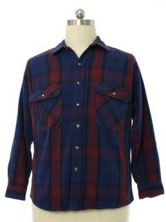 1990's Mens Heavy Cotton Flannel Shirt