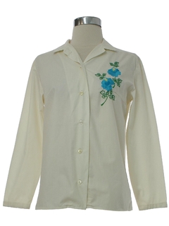 1970's Womens Embroidered Shirt