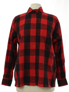 1980's Womens Lumber Jack Plaid Shirt