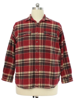 1990's Mens Heavy Cotton Lumberjack Plaid Flannel Shirt
