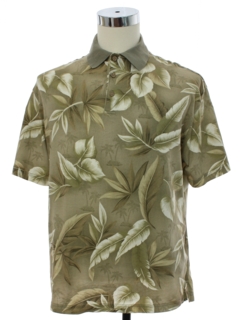 1990's Mens Hawaiian Style Polo Shirt
