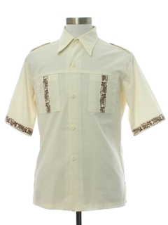 1970's Mens Hawaiian Style Safari Shirt