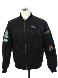1990's Mens Flight Style Zip Jacket