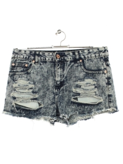1990's Womens Forever 21 Acid Washed Denim Jeans Cutoff Shorts