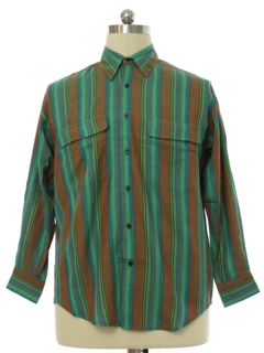 1980's Mens Goouch Totally 80s Striped Shirt