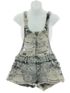 1990's Womens Grunge Jeans Denim Cut-off Romper