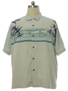 1990's Mens Tommy Bahama Silk Hawaiian Style Sport Shirt