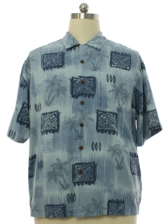 1990's Mens Silk Hawaiian Style Sport Shirt
