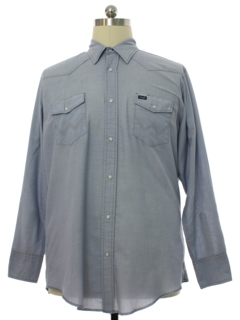 1990's Mens Chambray Western Shirt