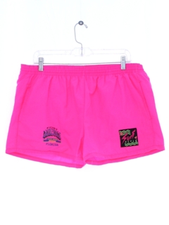 1980's Womens Totally 80s Neon Pink Shorts