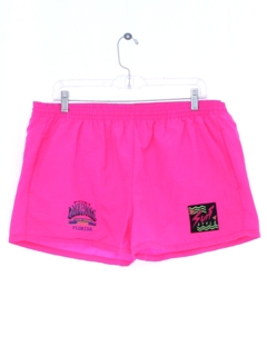 1980's Womens Totally 80s Neon Pink Shorts