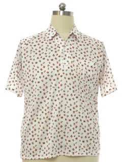 1980's Mens Resort Wear Style Print Disco Shirt