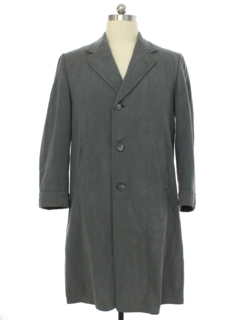 1950's Mens Wool Overcoat Trenchcoat Jacket