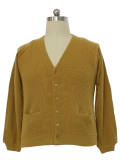 1960's Mens Golf Style Cardigan Sweater