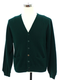 1970's Mens Golf Style Cardigan Sweater
