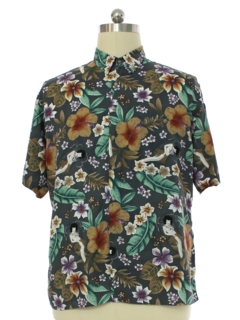 1990's Mens Rayon Hawaiian Style Shirt