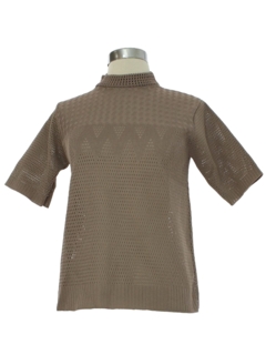 1970's Womens Mod Knit Sweater Shirt