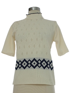 1970's Womens Mod Knit Sweater Shirt