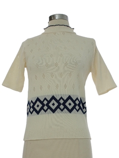 1970's Womens Mod Knit Sweater Shirt