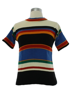 1970's Womens Mod Knit Sweater Shirt