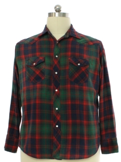 1990's Mens Grunge Western Flannel Shirt