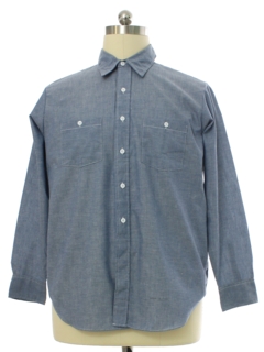 1980's Mens Chambray Work Shirt