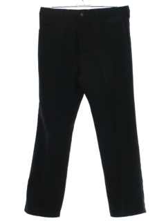 1980's Mens Black Wrangler Flared Jeans-Cut Pants
