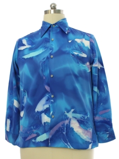 1970's Mens Tori Richard Print Disco Style Hawaiian Shirt