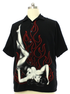 1990's Mens Wicked 90s Pinup Club/Rave Shirt