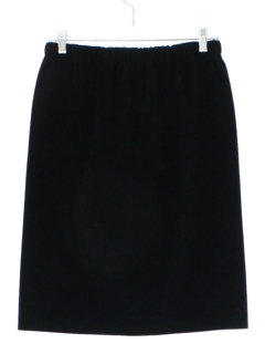 1990's Womens Black UltraSuede Skirt