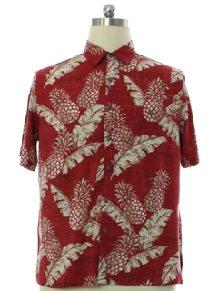 1990's Mens Rayon Batik Bay Hawaiian Shirt