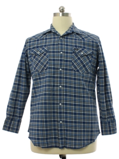 1990's Mens Heavy Cotton Flannel Wrangler Western Shirt Jac Shirt