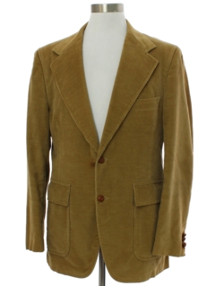 1970's Mens Wide Wale Corduroy Disco Blazer Sportcoat Jacket