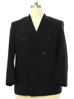 1980's Mens Totally 80s Swing Style Double Breasted Blazer Sportcoat Jacket