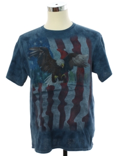 1990's Unisex Patriotic Flag and Eagle T-shirt