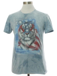 1990's Unisex Patriotic Tiger Animal T-shirt