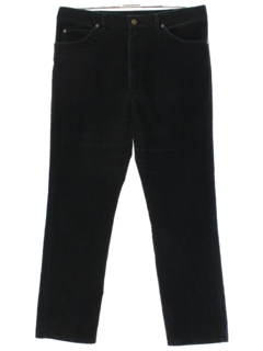 1980's Mens Black Lee Corduroy Pants