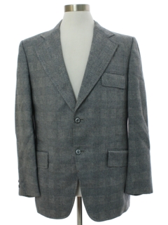 1970's Mens Plaid Disco Blazer Sport Coat Jacket