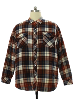 1980's Mens Western Flannel Shirt Jacket