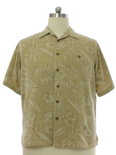 1990's Mens Banana Cabana Silk Brocade Hawaiian Shirt