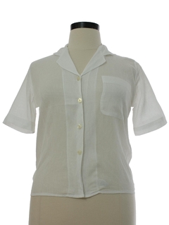 1980's Womens Rubinacci Designer Totally 80s Designer Secretary Shirt